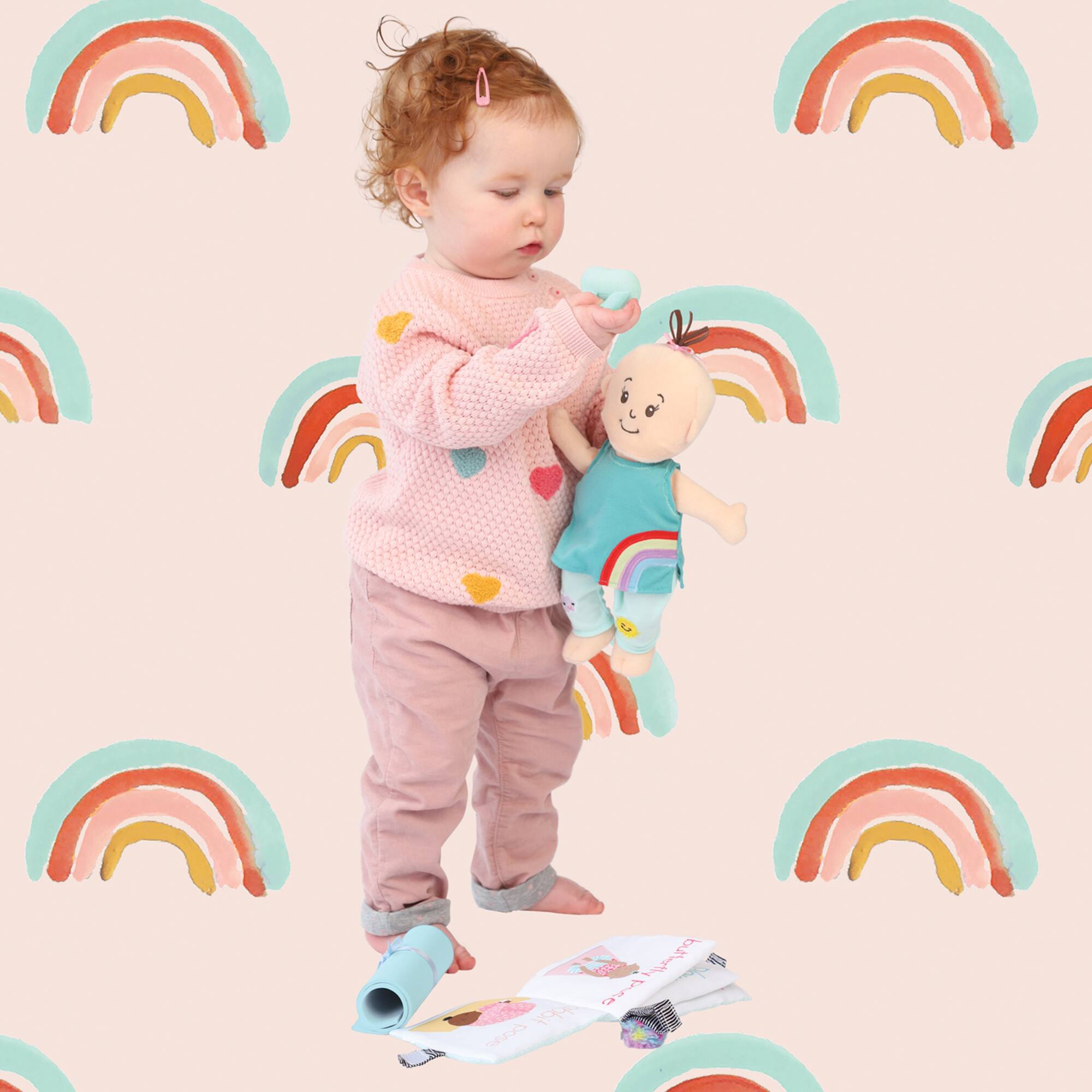Manhattan Toy® Wee Baby Stella Soft Baby Doll with Yoga Set
